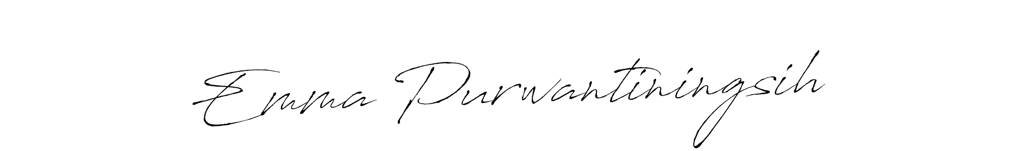 Similarly Antro_Vectra is the best handwritten signature design. Signature creator online .You can use it as an online autograph creator for name Emma Purwantiningsih. Emma Purwantiningsih signature style 6 images and pictures png