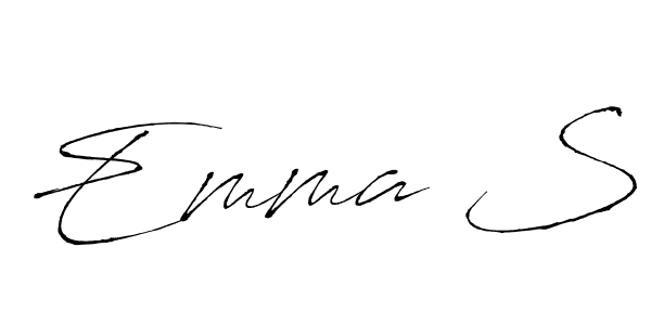 How to make Emma S name signature. Use Antro_Vectra style for creating short signs online. This is the latest handwritten sign. Emma S signature style 6 images and pictures png