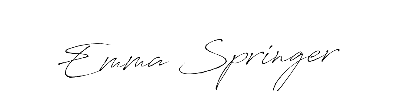 Design your own signature with our free online signature maker. With this signature software, you can create a handwritten (Antro_Vectra) signature for name Emma Springer. Emma Springer signature style 6 images and pictures png