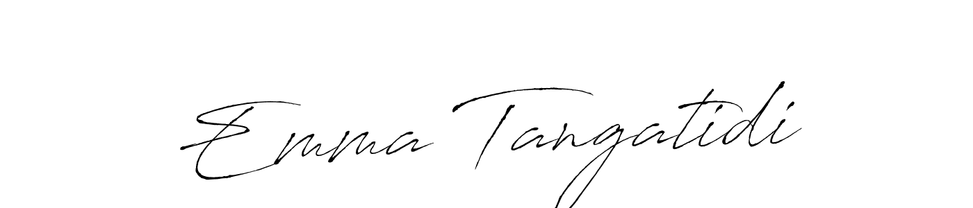 Emma Tangatidi stylish signature style. Best Handwritten Sign (Antro_Vectra) for my name. Handwritten Signature Collection Ideas for my name Emma Tangatidi. Emma Tangatidi signature style 6 images and pictures png