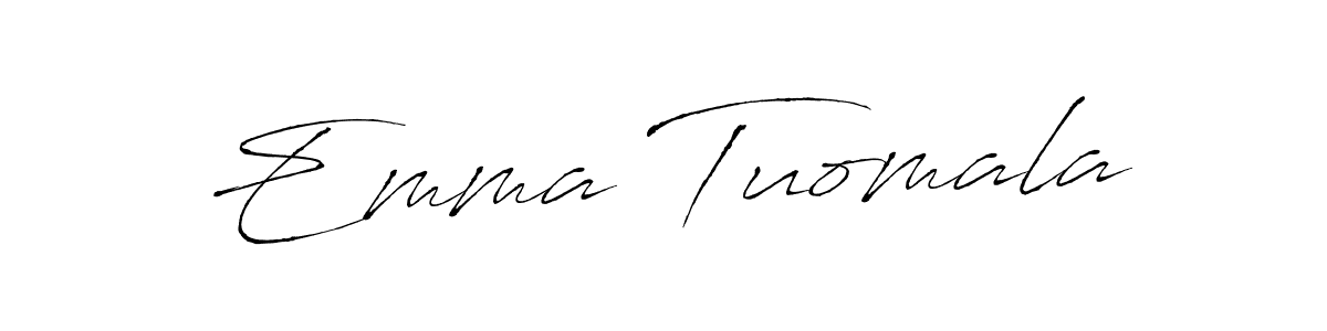 How to make Emma Tuomala name signature. Use Antro_Vectra style for creating short signs online. This is the latest handwritten sign. Emma Tuomala signature style 6 images and pictures png