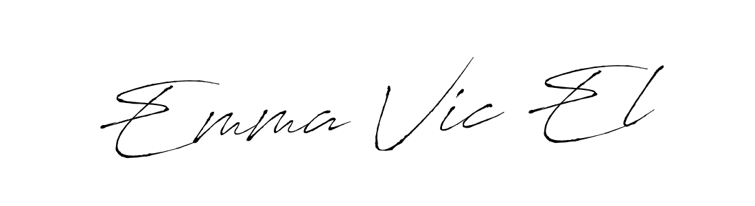 Make a beautiful signature design for name Emma Vic El. With this signature (Antro_Vectra) style, you can create a handwritten signature for free. Emma Vic El signature style 6 images and pictures png