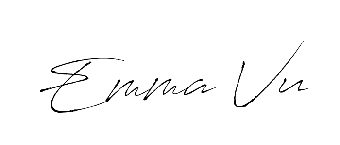 Create a beautiful signature design for name Emma Vu. With this signature (Antro_Vectra) fonts, you can make a handwritten signature for free. Emma Vu signature style 6 images and pictures png