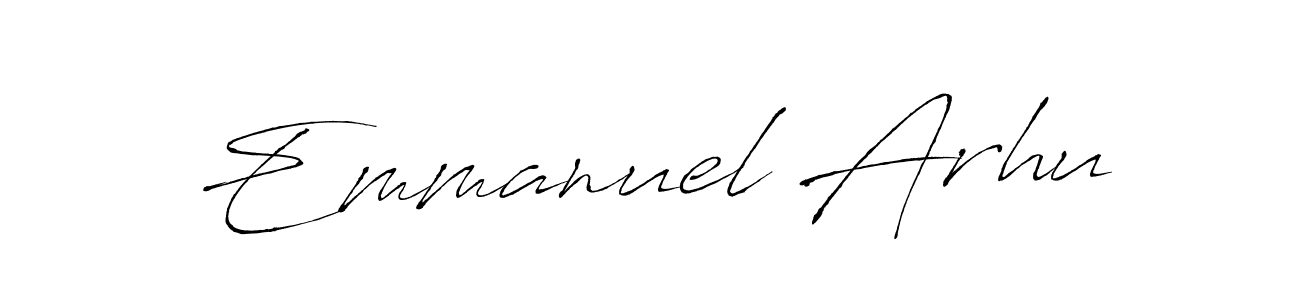 Make a beautiful signature design for name Emmanuel Arhu. With this signature (Antro_Vectra) style, you can create a handwritten signature for free. Emmanuel Arhu signature style 6 images and pictures png