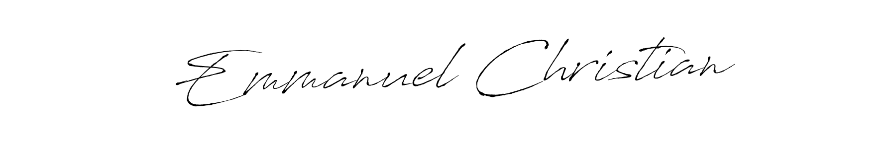 How to make Emmanuel Christian name signature. Use Antro_Vectra style for creating short signs online. This is the latest handwritten sign. Emmanuel Christian signature style 6 images and pictures png
