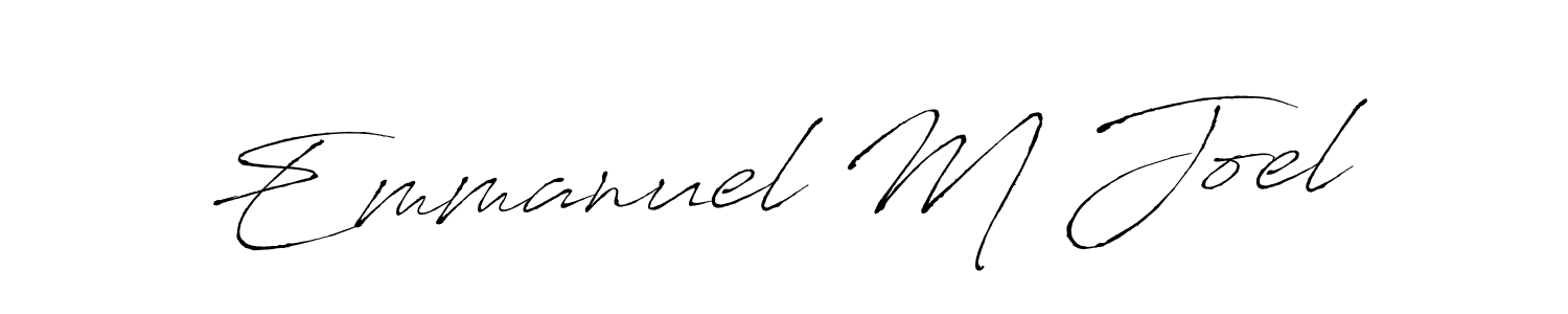 Emmanuel M Joel stylish signature style. Best Handwritten Sign (Antro_Vectra) for my name. Handwritten Signature Collection Ideas for my name Emmanuel M Joel. Emmanuel M Joel signature style 6 images and pictures png