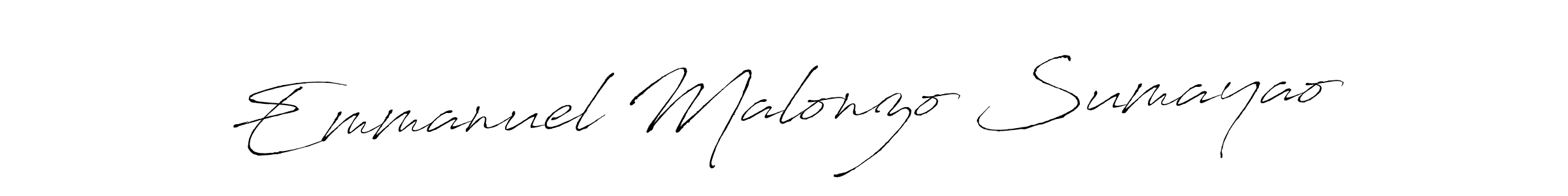 Antro_Vectra is a professional signature style that is perfect for those who want to add a touch of class to their signature. It is also a great choice for those who want to make their signature more unique. Get Emmanuel Malonzo Sumayao name to fancy signature for free. Emmanuel Malonzo Sumayao signature style 6 images and pictures png