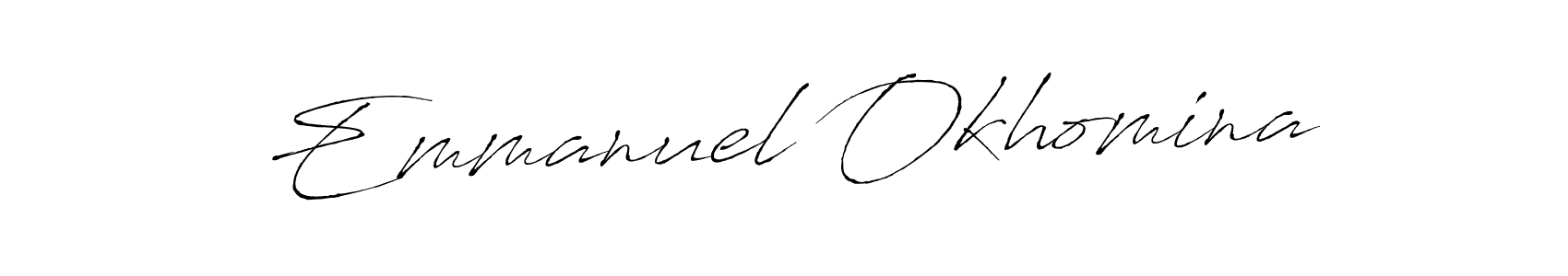 You should practise on your own different ways (Antro_Vectra) to write your name (Emmanuel Okhomina) in signature. don't let someone else do it for you. Emmanuel Okhomina signature style 6 images and pictures png