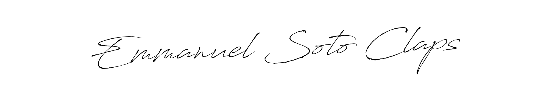 You can use this online signature creator to create a handwritten signature for the name Emmanuel Soto Claps. This is the best online autograph maker. Emmanuel Soto Claps signature style 6 images and pictures png