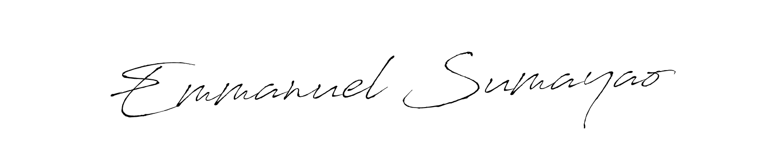 How to make Emmanuel Sumayao signature? Antro_Vectra is a professional autograph style. Create handwritten signature for Emmanuel Sumayao name. Emmanuel Sumayao signature style 6 images and pictures png