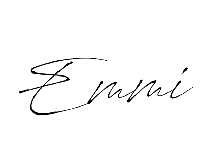 Make a beautiful signature design for name Emmi. With this signature (Antro_Vectra) style, you can create a handwritten signature for free. Emmi signature style 6 images and pictures png