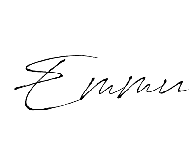 Create a beautiful signature design for name Emmu. With this signature (Antro_Vectra) fonts, you can make a handwritten signature for free. Emmu signature style 6 images and pictures png