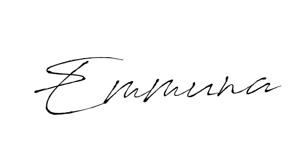 Emmuna stylish signature style. Best Handwritten Sign (Antro_Vectra) for my name. Handwritten Signature Collection Ideas for my name Emmuna. Emmuna signature style 6 images and pictures png