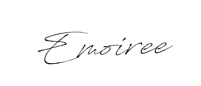 How to make Emoiree name signature. Use Antro_Vectra style for creating short signs online. This is the latest handwritten sign. Emoiree signature style 6 images and pictures png