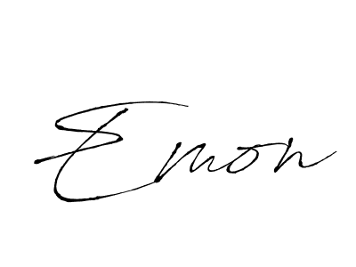 Make a beautiful signature design for name Emon. With this signature (Antro_Vectra) style, you can create a handwritten signature for free. Emon signature style 6 images and pictures png