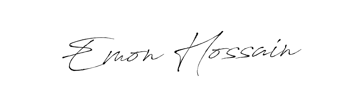 Make a beautiful signature design for name Emon Hossain. With this signature (Antro_Vectra) style, you can create a handwritten signature for free. Emon Hossain signature style 6 images and pictures png