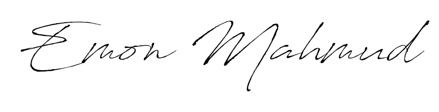 Antro_Vectra is a professional signature style that is perfect for those who want to add a touch of class to their signature. Get Emon Mahmud name fancy signature for free. Emon Mahmud signature style 6 images and pictures png