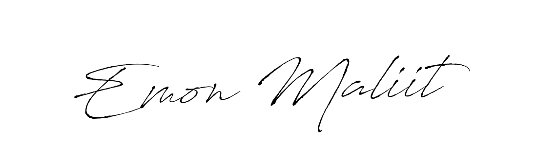 Create a beautiful signature design for name Emon Maliit. With this signature (Antro_Vectra) fonts, you can make a handwritten signature for free. Emon Maliit signature style 6 images and pictures png