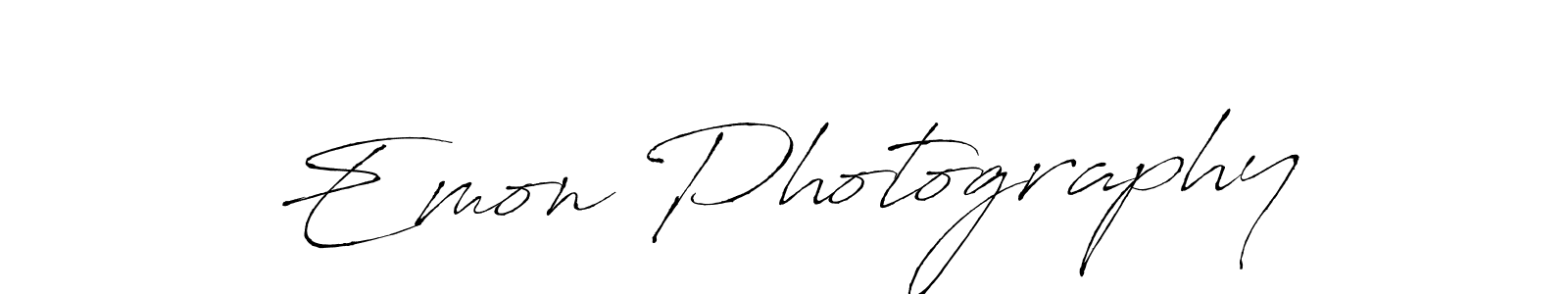 Design your own signature with our free online signature maker. With this signature software, you can create a handwritten (Antro_Vectra) signature for name Emon Photography. Emon Photography signature style 6 images and pictures png