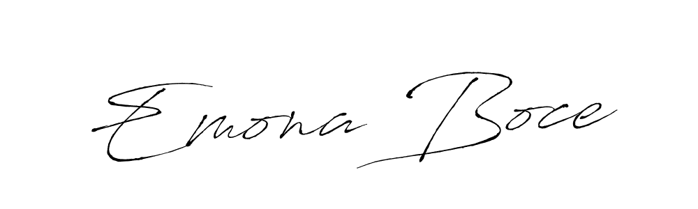 How to make Emona Boce signature? Antro_Vectra is a professional autograph style. Create handwritten signature for Emona Boce name. Emona Boce signature style 6 images and pictures png