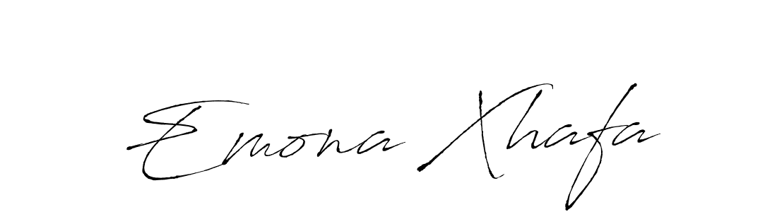 Make a beautiful signature design for name Emona Xhafa. With this signature (Antro_Vectra) style, you can create a handwritten signature for free. Emona Xhafa signature style 6 images and pictures png