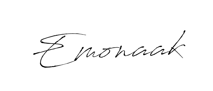 Design your own signature with our free online signature maker. With this signature software, you can create a handwritten (Antro_Vectra) signature for name Emonaak. Emonaak signature style 6 images and pictures png