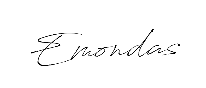 Emondas stylish signature style. Best Handwritten Sign (Antro_Vectra) for my name. Handwritten Signature Collection Ideas for my name Emondas. Emondas signature style 6 images and pictures png