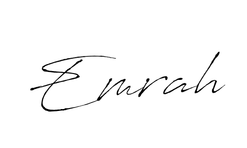 How to make Emrah signature? Antro_Vectra is a professional autograph style. Create handwritten signature for Emrah name. Emrah signature style 6 images and pictures png