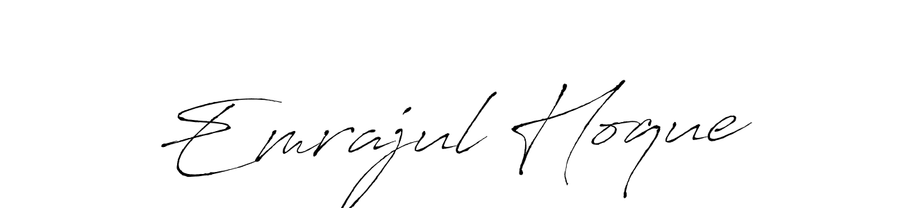 Create a beautiful signature design for name Emrajul Hoque. With this signature (Antro_Vectra) fonts, you can make a handwritten signature for free. Emrajul Hoque signature style 6 images and pictures png