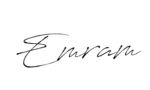 Design your own signature with our free online signature maker. With this signature software, you can create a handwritten (Antro_Vectra) signature for name Emram. Emram signature style 6 images and pictures png