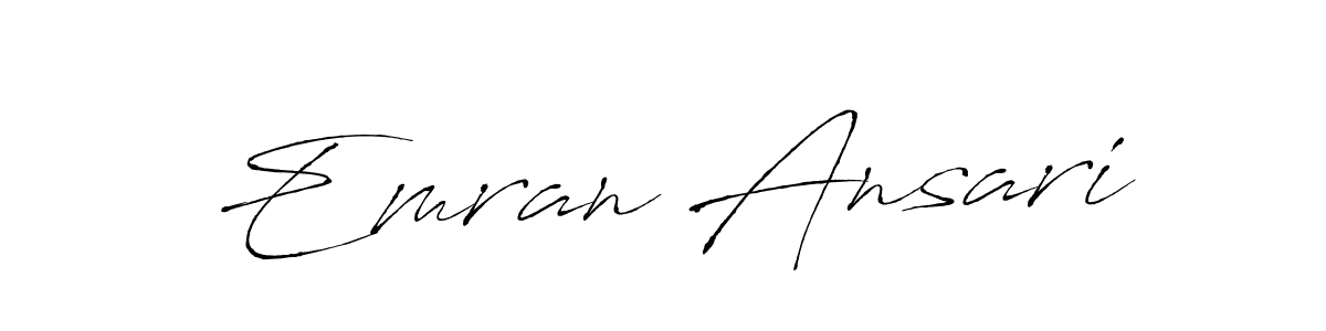 Design your own signature with our free online signature maker. With this signature software, you can create a handwritten (Antro_Vectra) signature for name Emran Ansari. Emran Ansari signature style 6 images and pictures png