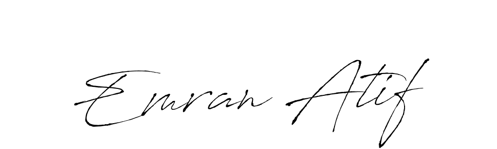How to make Emran Atif name signature. Use Antro_Vectra style for creating short signs online. This is the latest handwritten sign. Emran Atif signature style 6 images and pictures png