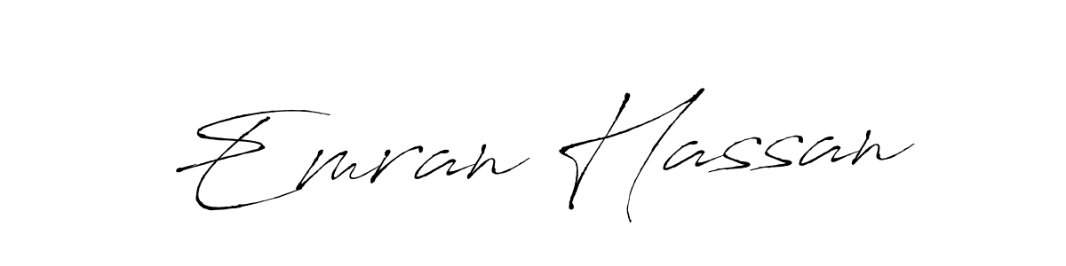 Design your own signature with our free online signature maker. With this signature software, you can create a handwritten (Antro_Vectra) signature for name Emran Hassan. Emran Hassan signature style 6 images and pictures png