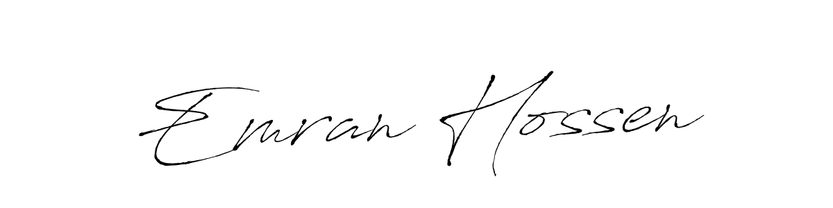 Create a beautiful signature design for name Emran Hossen. With this signature (Antro_Vectra) fonts, you can make a handwritten signature for free. Emran Hossen signature style 6 images and pictures png