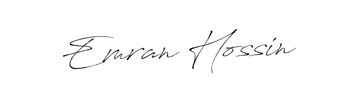Use a signature maker to create a handwritten signature online. With this signature software, you can design (Antro_Vectra) your own signature for name Emran Hossin. Emran Hossin signature style 6 images and pictures png