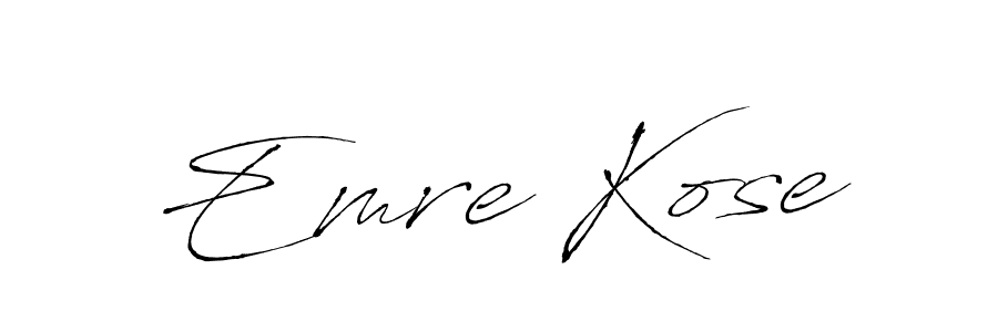 Design your own signature with our free online signature maker. With this signature software, you can create a handwritten (Antro_Vectra) signature for name Emre Kose. Emre Kose signature style 6 images and pictures png