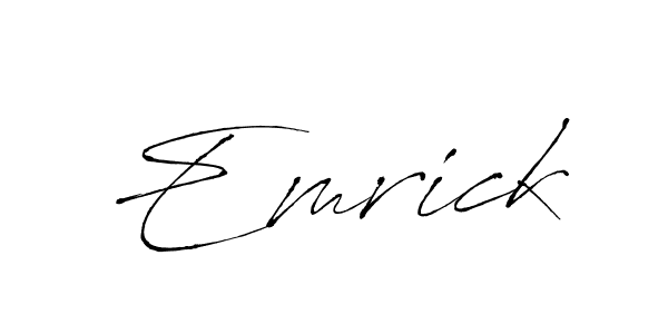You should practise on your own different ways (Antro_Vectra) to write your name (Emrick) in signature. don't let someone else do it for you. Emrick signature style 6 images and pictures png