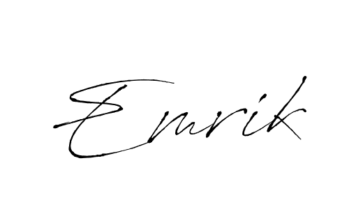 Similarly Antro_Vectra is the best handwritten signature design. Signature creator online .You can use it as an online autograph creator for name Emrik. Emrik signature style 6 images and pictures png