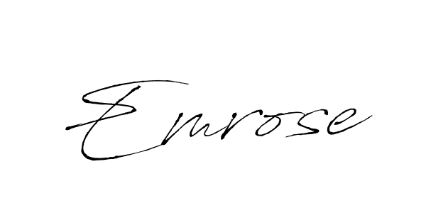 Antro_Vectra is a professional signature style that is perfect for those who want to add a touch of class to their signature. It is also a great choice for those who want to make their signature more unique. Get Emrose name to fancy signature for free. Emrose signature style 6 images and pictures png