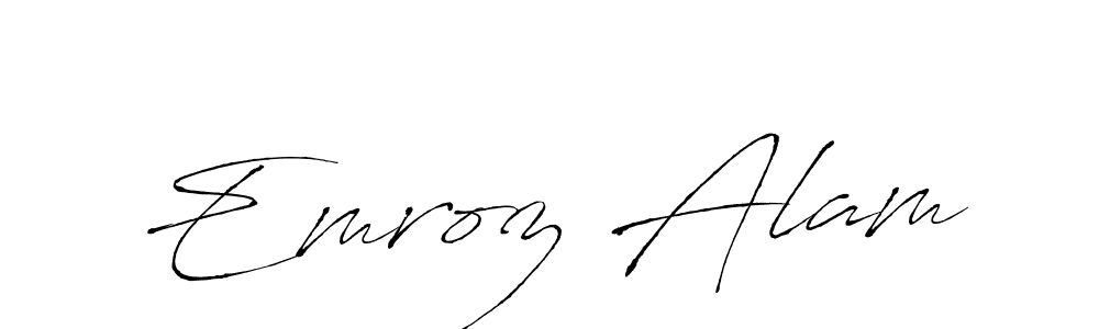 The best way (Antro_Vectra) to make a short signature is to pick only two or three words in your name. The name Emroz Alam include a total of six letters. For converting this name. Emroz Alam signature style 6 images and pictures png