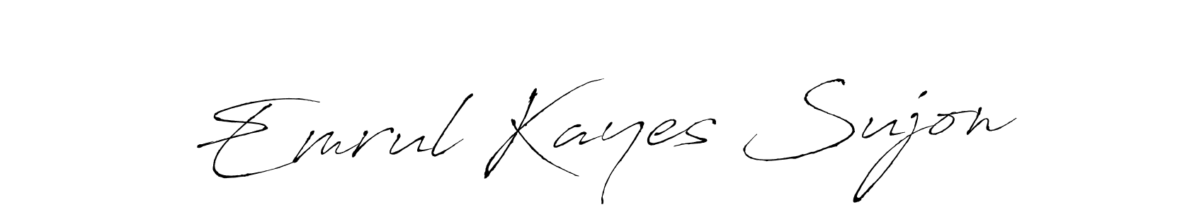 How to make Emrul Kayes Sujon signature? Antro_Vectra is a professional autograph style. Create handwritten signature for Emrul Kayes Sujon name. Emrul Kayes Sujon signature style 6 images and pictures png