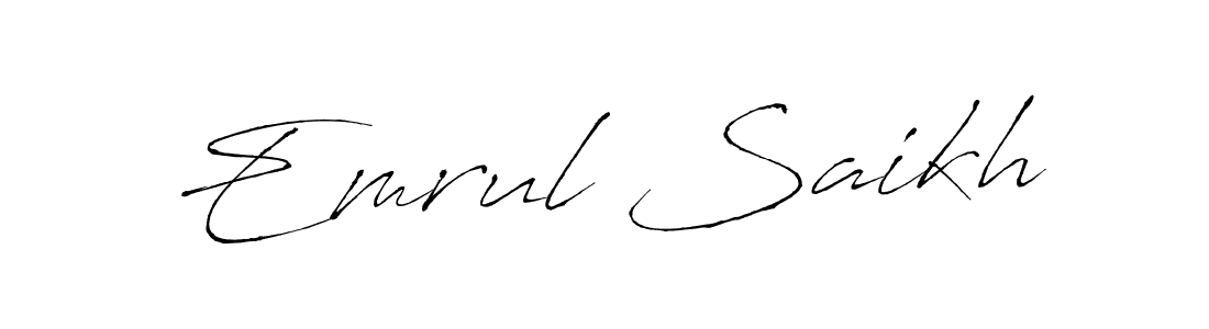 if you are searching for the best signature style for your name Emrul Saikh. so please give up your signature search. here we have designed multiple signature styles  using Antro_Vectra. Emrul Saikh signature style 6 images and pictures png