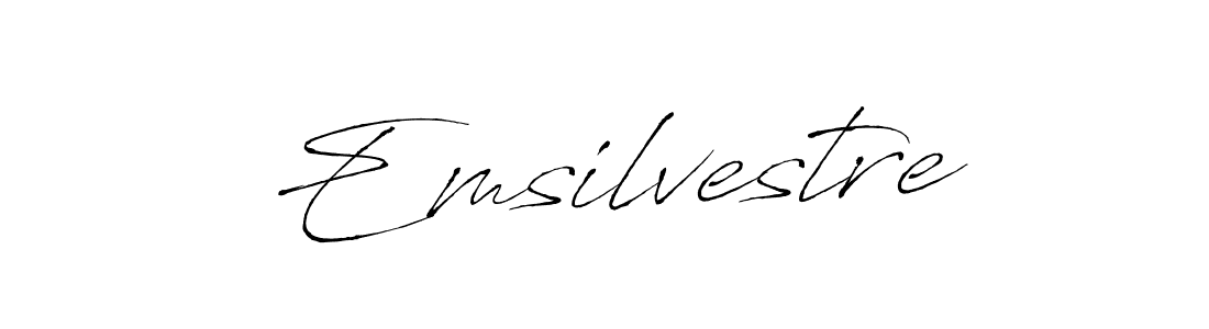 if you are searching for the best signature style for your name Emsilvestre. so please give up your signature search. here we have designed multiple signature styles  using Antro_Vectra. Emsilvestre signature style 6 images and pictures png