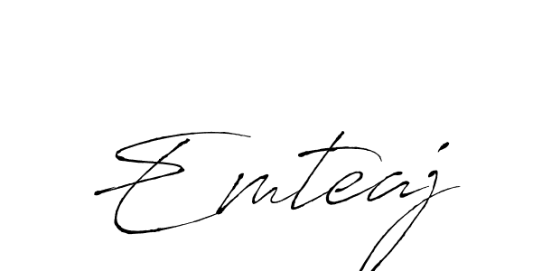 Design your own signature with our free online signature maker. With this signature software, you can create a handwritten (Antro_Vectra) signature for name Emteaj. Emteaj signature style 6 images and pictures png