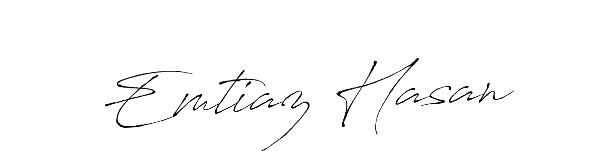 Design your own signature with our free online signature maker. With this signature software, you can create a handwritten (Antro_Vectra) signature for name Emtiaz Hasan. Emtiaz Hasan signature style 6 images and pictures png