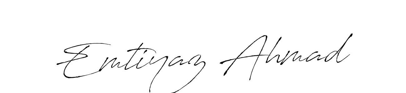 Design your own signature with our free online signature maker. With this signature software, you can create a handwritten (Antro_Vectra) signature for name Emtiyaz Ahmad. Emtiyaz Ahmad signature style 6 images and pictures png