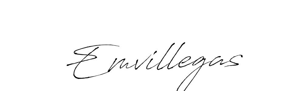 How to make Emvillegas name signature. Use Antro_Vectra style for creating short signs online. This is the latest handwritten sign. Emvillegas signature style 6 images and pictures png
