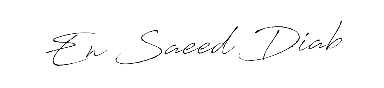 The best way (Antro_Vectra) to make a short signature is to pick only two or three words in your name. The name En Saeed Diab include a total of six letters. For converting this name. En Saeed Diab signature style 6 images and pictures png