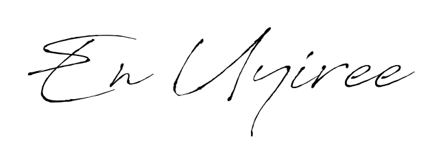 The Antro_Vectra typeface gives name En Uyiree a refined look. Suitable for certificates, diplomas, and official verification. En Uyiree signature style 6 images and pictures png