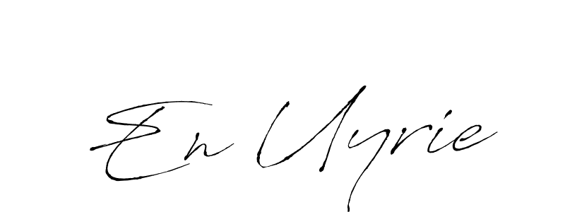 Use a signature maker to create a handwritten signature online. With this signature software, you can design (Antro_Vectra) your own signature for name En Uyrie. En Uyrie signature style 6 images and pictures png